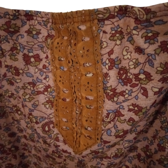 BoHo Floral Skirt Xhilaration Pull On Lined Mix Fabric Romantic Hippie Vibes XL - Picture 2 of 9